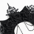 DEVIL FASHION Women's Gothic Rose Spiked Beaded Headwear
