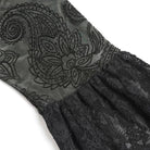 DEVIL FASHION Women's Gothic Ruffle Irregular Off Shoulder Slip Shirt