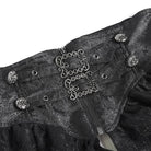DEVIL FASHION Women's Gothic Ruffled Buckle Straps Lace-up Girdle