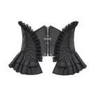 DEVIL FASHION Women's Gothic Ruffled Lace Splice Underbust Corset Black