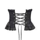DEVIL FASHION Women's Gothic Ruffled Lace Splice Underbust Corset Black