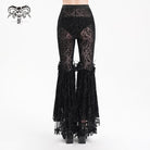 DEVIL FASHION Women's Gothic Sheer Mesh Tassels Lace Pants