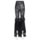 DEVIL FASHION Women's Gothic Sheer Mesh Tassels Lace Pants