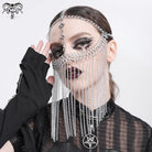 DEVIL FASHION Women's Gothic Skull Tassel Chained Headwear