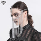 DEVIL FASHION Women's Gothic Skull Tassel Chained Headwear