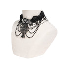 DEVIL FASHION Women's Gothic Spider Cross Beaded Choker