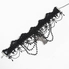 DEVIL FASHION Women's Gothic Spider Cross Beaded Choker