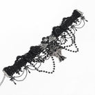 DEVIL FASHION Women's Gothic Spider Cross Beaded Choker