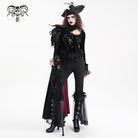 DEVIL FASHION Women's Gothic Splice Ruffled Lace Pants