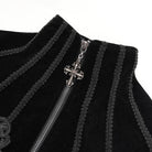 DEVIL FASHION Women's Gothic Stand Collar Flared Sleeved Jacket Black