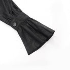 DEVIL FASHION Women's Gothic Stand Collar Ruffled Swallow-tailed Shirt