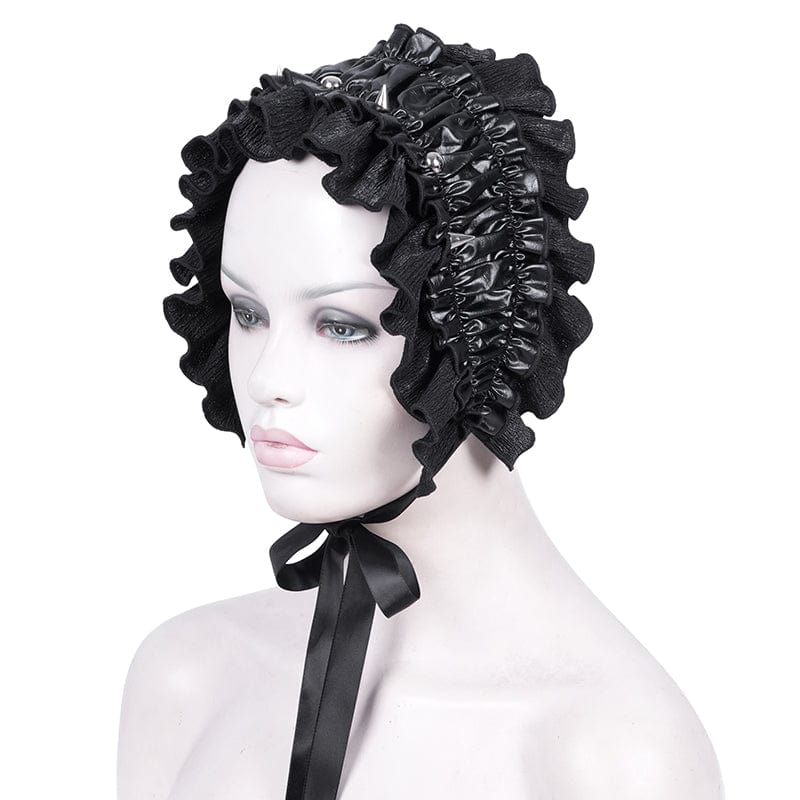 DEVIL FASHION Women's Gothic Strap Ruffled Mesh Hair Accessories