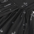 DEVIL FASHION Women's Gothic Strappy Split Maxi Dress with Shorts