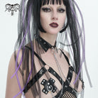 DEVIL FASHION Women's Gothic Studded Chain Choker With Breast Covers