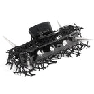 DEVIL FASHION Women's Gothic Studded Mesh Splice Faux Leather Hair Claw