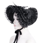 DEVIL FASHION Women's Gothic Tassels Flower Mesh Hair Accessories