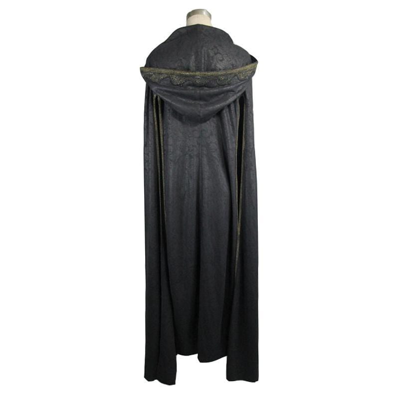 DEVIL FASHION Women's Hooded Goth Cape With Long Slits