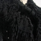 DEVIL FASHION Women's Lace and Trimming Goth Style Mid Length Hooded Dress