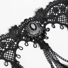DEVIL FASHION Women's Lace & Bead Goth Neck Piece Lace Choker