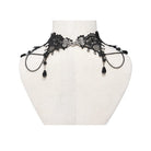 DEVIL FASHION Women's Lace & Bead Goth Neck Piece Lace Choker