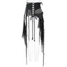 DEVIL FASHION Cinturones punk para mujer Corsés ajustados debajo del busto con falda rota
