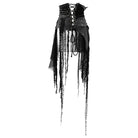DEVIL FASHION Women's Punk Belts Slim Underbust Corsets With Ripped Skirt