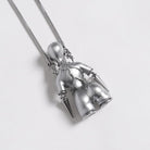 DEVIL FASHION Women's Punk Bound Weird Sci-fi Alien Necklace Silver Gray