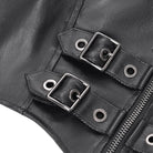 DEVIL FASHION Women's Punk Buckle Halterneck Overbust Corset