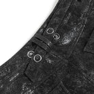 DEVIL FASHION Women's Punk Buckle Strap Plush Splice Shorts