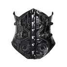 DEVIL FASHION Women's Punk Buckle-up Straps Lace-up Underbust Corset