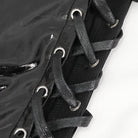 DEVIL FASHION Damen Punk Cutout Schnürhose aus Lackleder