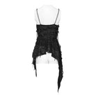 DEVIL FASHION Women's Punk Distressed Chained Asymmetric Tank Top