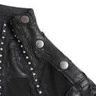 DEVIL FASHION Women's Punk Distressed Mock Neck Long Sleeve Top