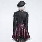 DEVIL FASHION Women's Punk Distressed Mock Neck Long Sleeve Top