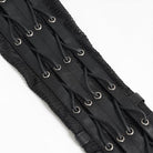 DEVIL FASHION Women's Punk Drawstring Mesh Fingerless Gloves