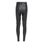 DEVIL FASHION Women's Punk Eyelet Strap Lace-up Pants