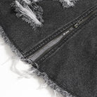 DEVIL FASHION Women's Punk Frayed Raw Edge Ripped Flared Leg Warmers