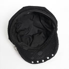 DEVIL FASHION Women's Punk Goat Skull Skeleton Hand Studded Hat