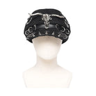 DEVIL FASHION Women's Punk Goat Skull Skeleton Hand Studded Hat