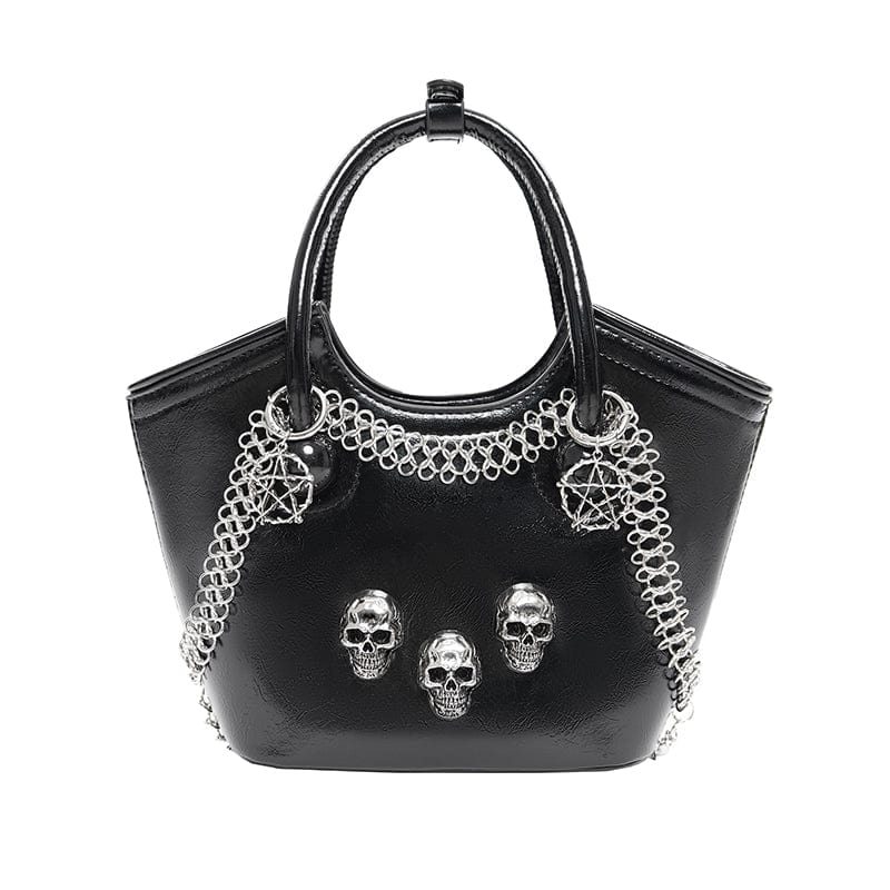 DEVIL FASHION Women's Punk Heart Chained Bag