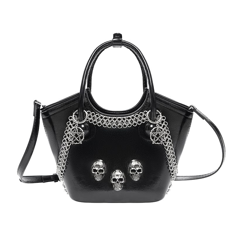 DEVIL FASHION Women's Punk Heart Chained Bag