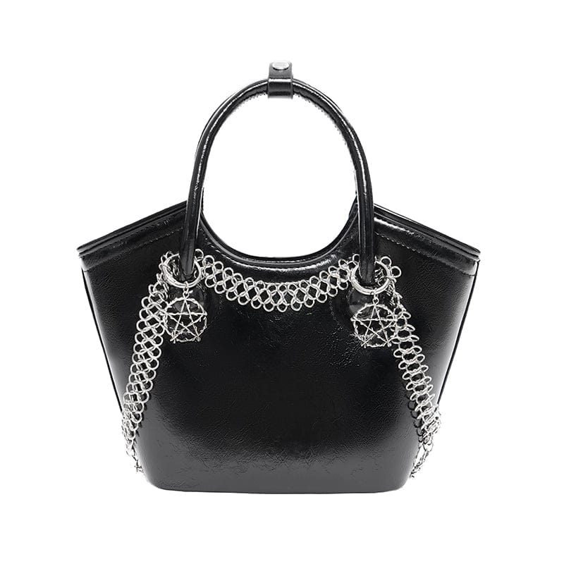 DEVIL FASHION Women's Punk Heart Chained Bag