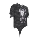DEVIL FASHION Women's Punk Hitt Printed Irregular T-shirt