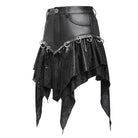 DEVIL FASHION Women's Punk Irregular  High-waisted Short Skirt