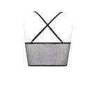 DEVIL FASHION Women's Punk Irregular Mesh Splice Tank Top