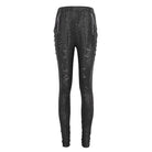 DEVIL FASHION Women's Punk Jacquard Chain Ring Sides Leggings