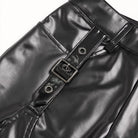 DEVIL FASHION Women's Punk Lace-up Buckle Strap Leggings