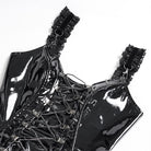 DEVIL FASHION Women's Punk Lace-up Irregular Slip Overbust Corset