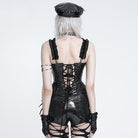 DEVIL FASHION Women's Punk Lace-up Irregular Slip Overbust Corset