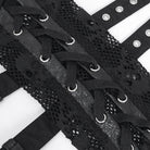 DEVIL FASHION Women's Punk Mesh Multi-buckle Gloves